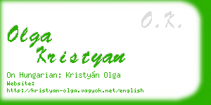 olga kristyan business card